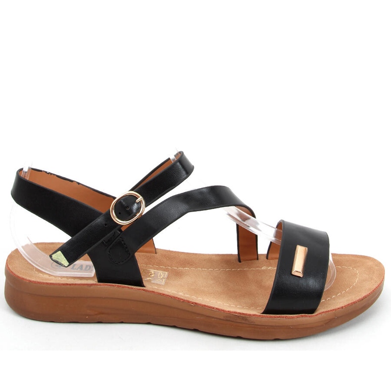 Leaf Black women's sandals