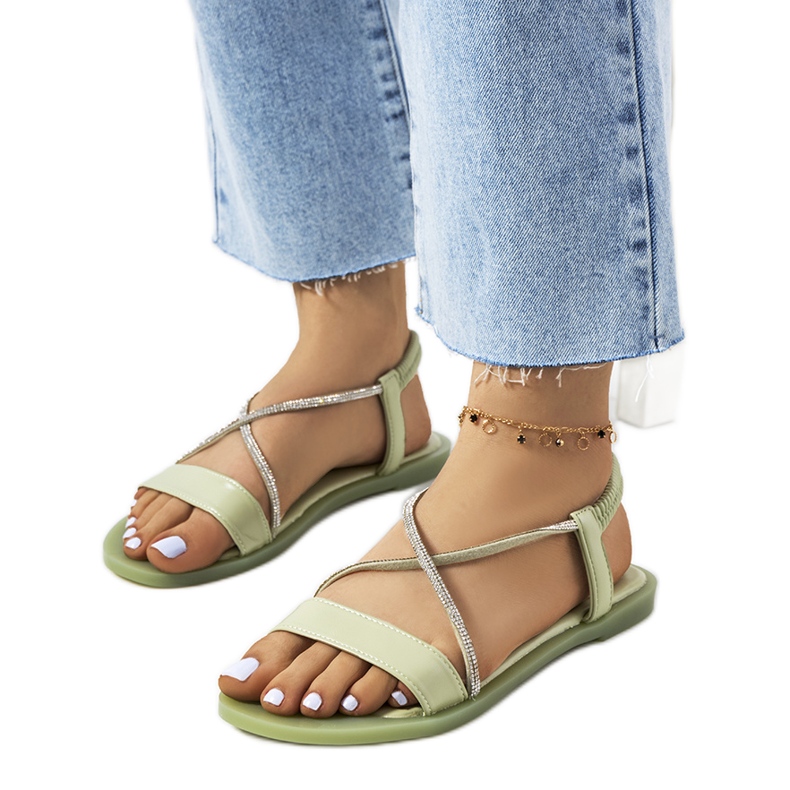 Kiara green women's sandals