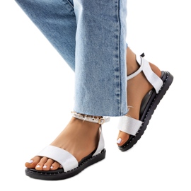 Perunka women's white sandals