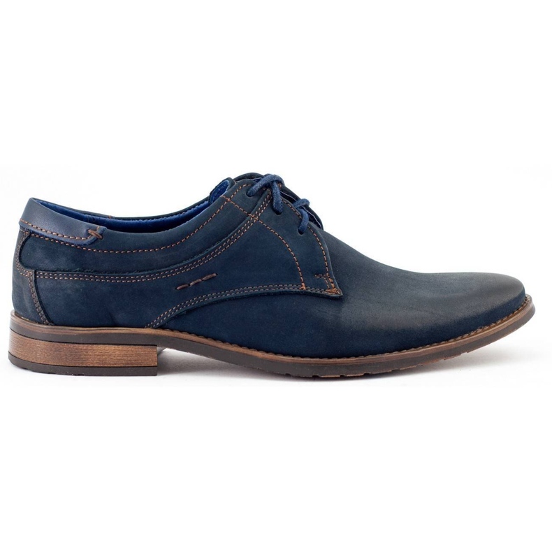 KOMODO Elegant men's shoes 877 navy blue