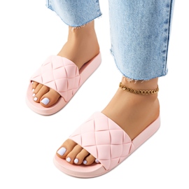 Lind pink rubber slippers Lind pink rubber slippers