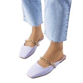 Purple elegant slippers from Baras