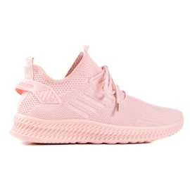 Sweet Shoes Pink Textile Sport Shoes