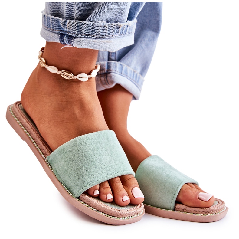 FJ1 Suede Women's Slippers Sunset Green