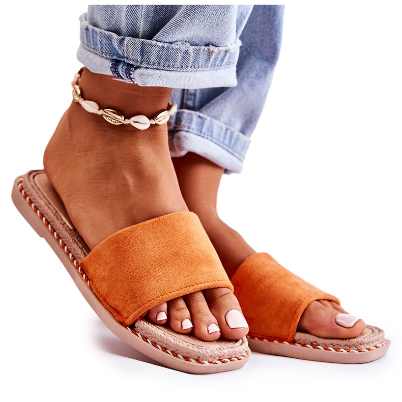 FJ1 Suede Women's Slippers Orange Sunset