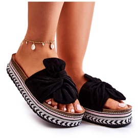 FJ1 Women's Slippers On A Massive Platform Black Terisa