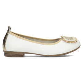 Leather shoes with decoration Filippo DP3661/22 Wh white