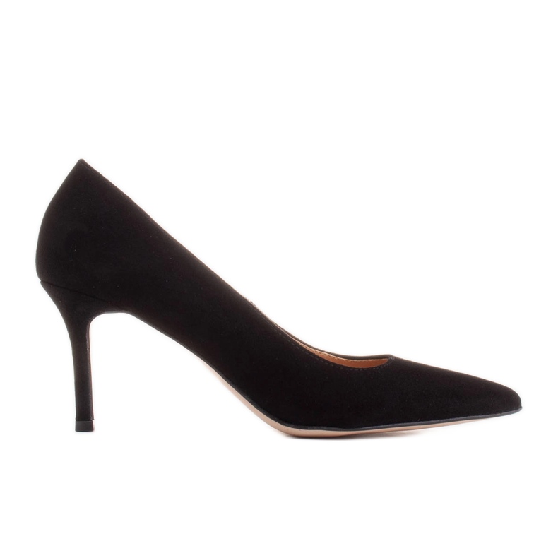 Marco Shoes Elegant suede heels black