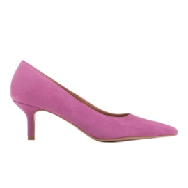 Marco Shoes Elegant stilettos with a lower heel pink Marco Shoes Elegant stilettos with a lower heel pink
