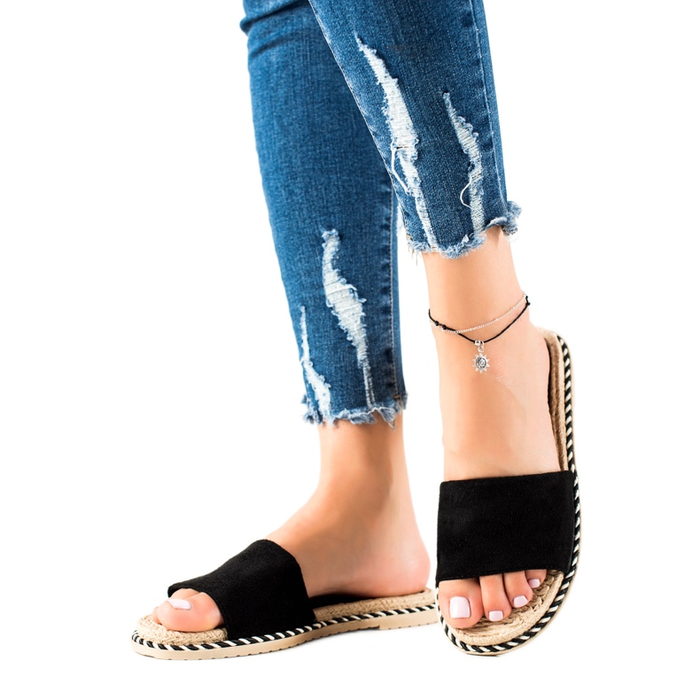 Cm Paris Casual Black Slippers