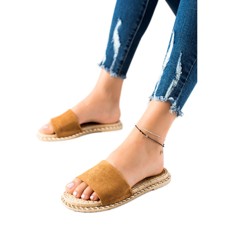 Cm Paris Casual beige slippers brown Cm Paris Casual beige slippers brown