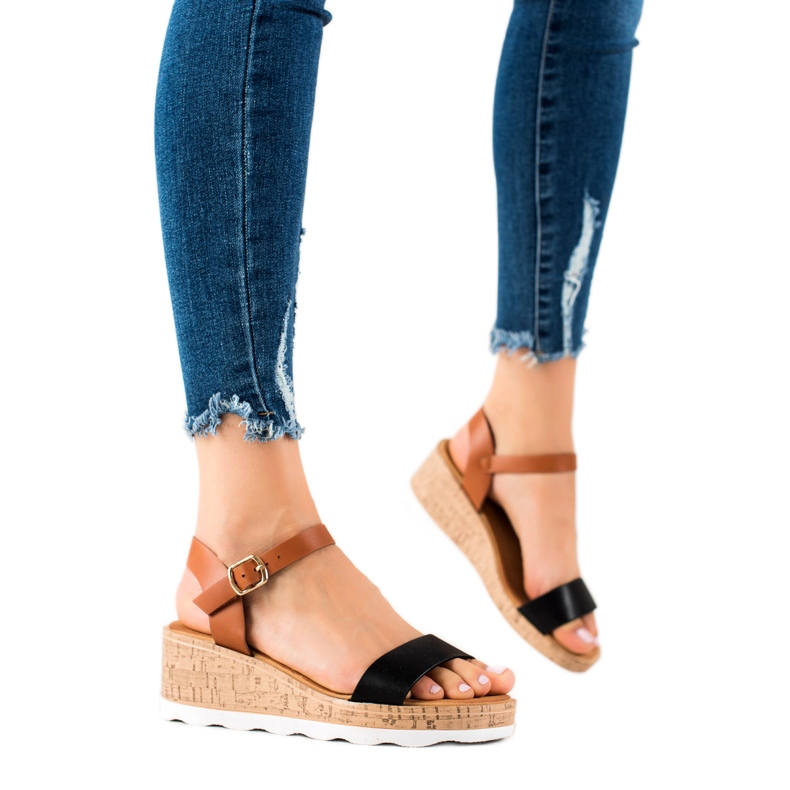 Cm Paris Classic Wedge Sandals brown black