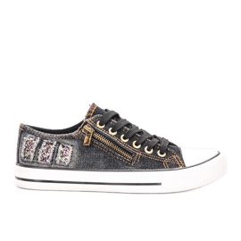 Black denim sneakers from Nikula