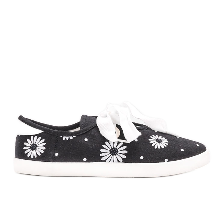 Black Hursti floral trainers white