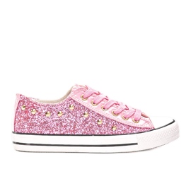 Kirst's pink glitter sneakers
