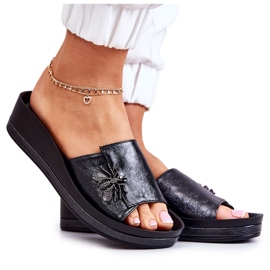 Vinceza Fashionable Women's Slippers With Black Holle Decoration Vinceza Fashionable Women's Slippers With Black Holle Decoration