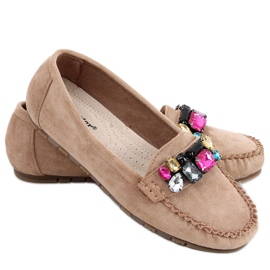 Loafers with Megara Khaki stones beige