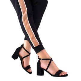 Seastar Black high-heeled sandals