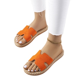 Orange women's Nadja slippers