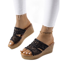 Black Clara wedge heels Black Clara wedge heels