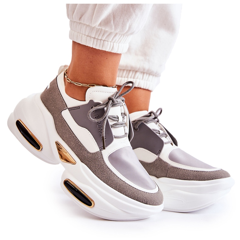 PS1 Women's Sport Sneakers White-Gray New Horizon grey PS1 Women's Sport Sneakers White-Gray New Horizon grey