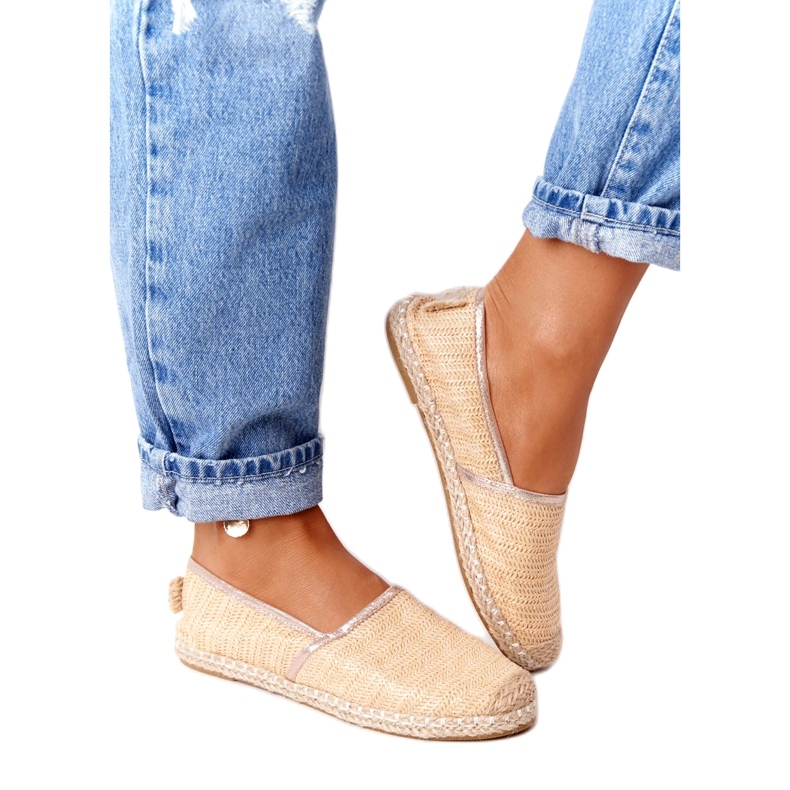 Espadrilles On Straw Sole Lu Boo Beige Espadrilles On Straw Sole Lu Boo Beige