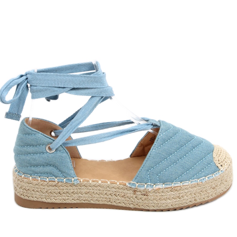 Freesia Blue ankle-length espadrilles