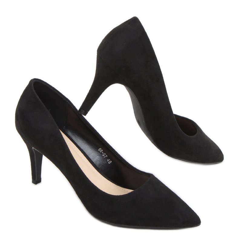 Stilettos on a comfortable Holly Black heel