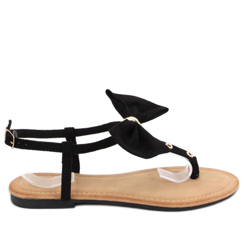 Flip-flops with a Twist Black bow