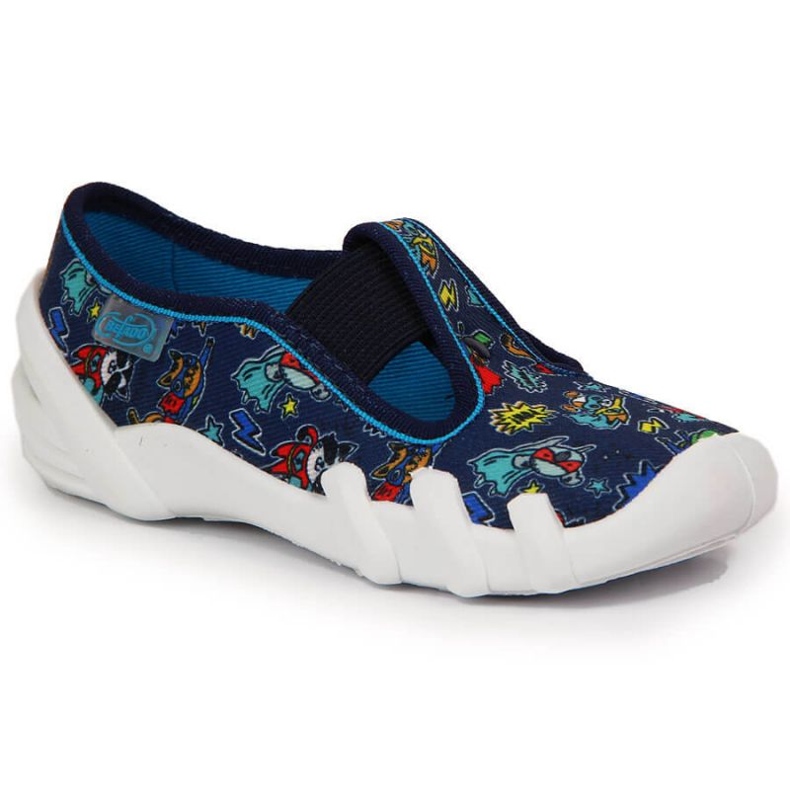 Slippers for kindergarten on rubber bands, navy blue Jr. Befado Slippers for kindergarten on rubber bands, navy blue Jr. Befado