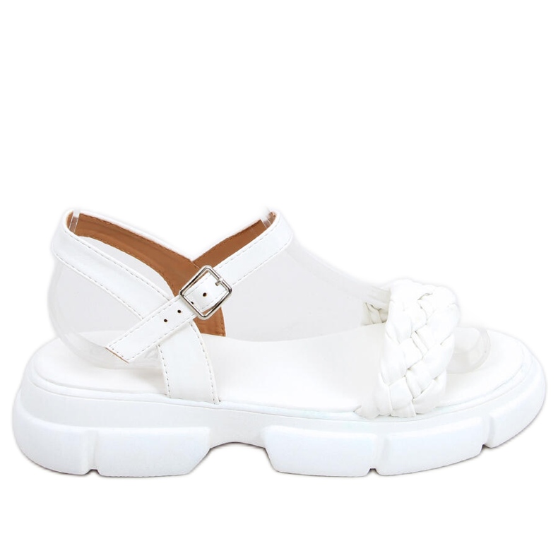 High-soled sandals Shanti White