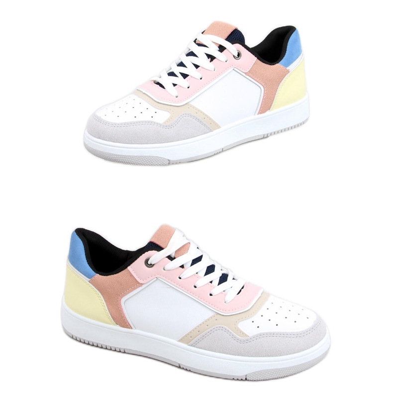 Izzie WHITE / YELLOW women's sneakers multicolored