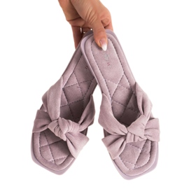 Marquiz Suede Slippers purple
