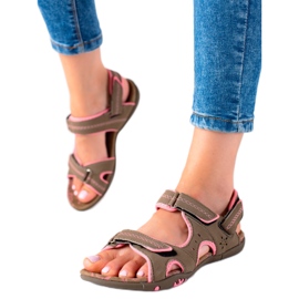 SANDIC Sports Sandals With Velcro brown pink SANDIC Sports Sandals With Velcro brown pink
