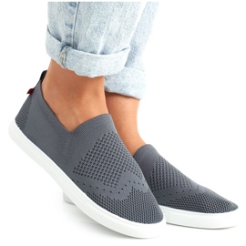 Women's Sneakers Slip-on Big Star FF274A607 Gray grey Women's Sneakers Slip-on Big Star FF274A607 Gray grey