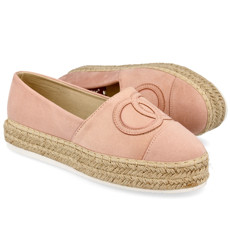 PS1 Women's Espadrilles On A Straw Platform Pink Febi