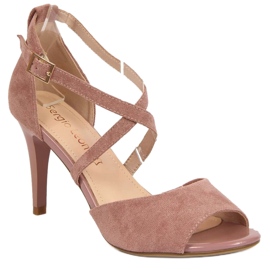 Pink sandals on a high heel W Sergio Leone Pink sandals on a high heel W Sergio Leone