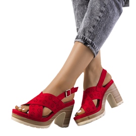 Red Cutts high-heeled sandals