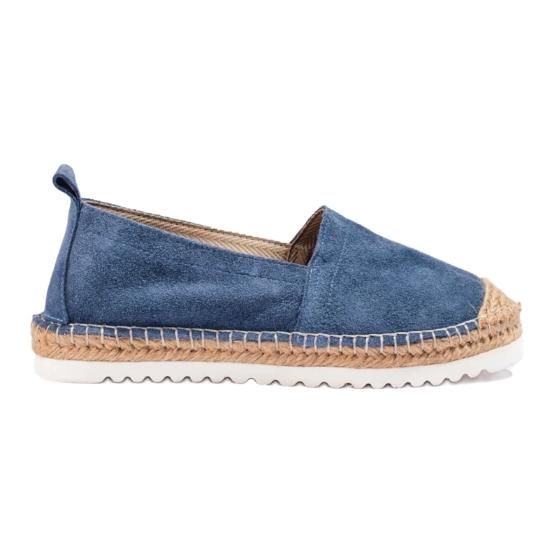 T.Sokolski Leather Espadrilles On The Platform navy blue
