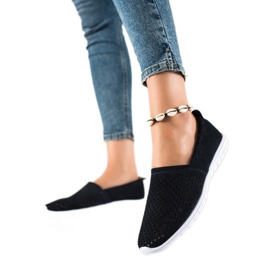 DK Openwork Leather Slipons navy blue DK Openwork Leather Slipons navy blue
