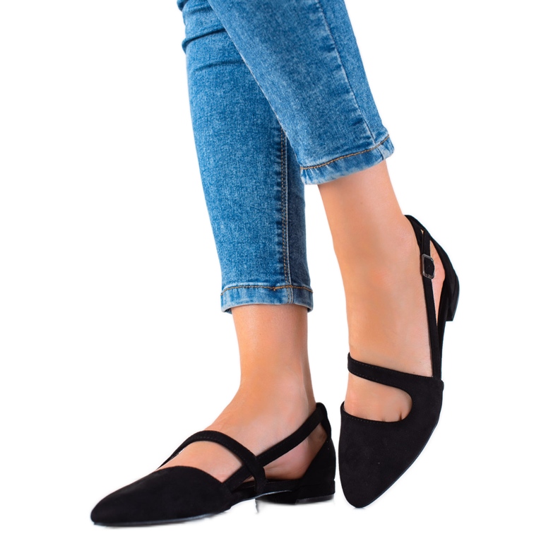 T.Sokolski Black Ballerinas With A Cut Out