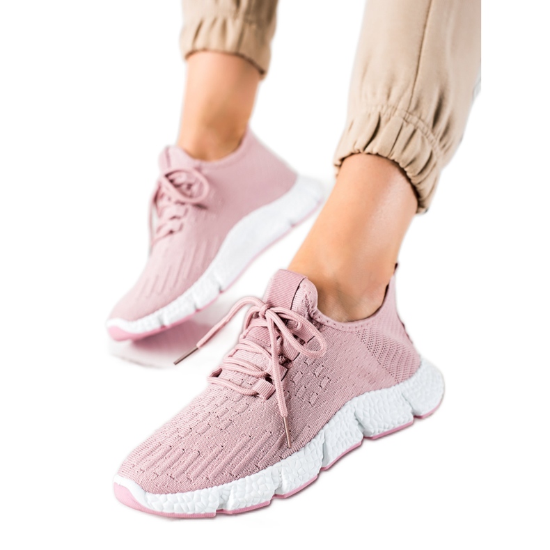 SHELOVET Pink sports sneakers