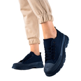 SHELOVET Sneakers On The Platform navy blue