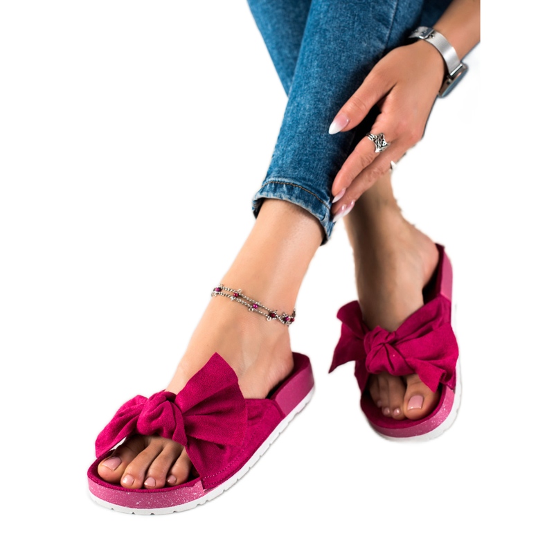 SHELOVET Fashionable Slippers With A Bow pink SHELOVET Fashionable Slippers With A Bow pink