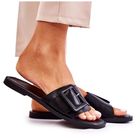 FE1 Women's Fashionable Summer Slippers Black Sylvia