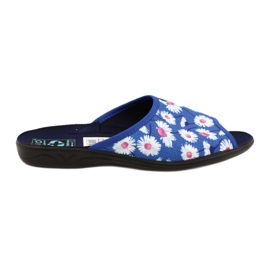 Adanex Women's Slippers With Flowers Gadane SAK1 27153 white blue pink