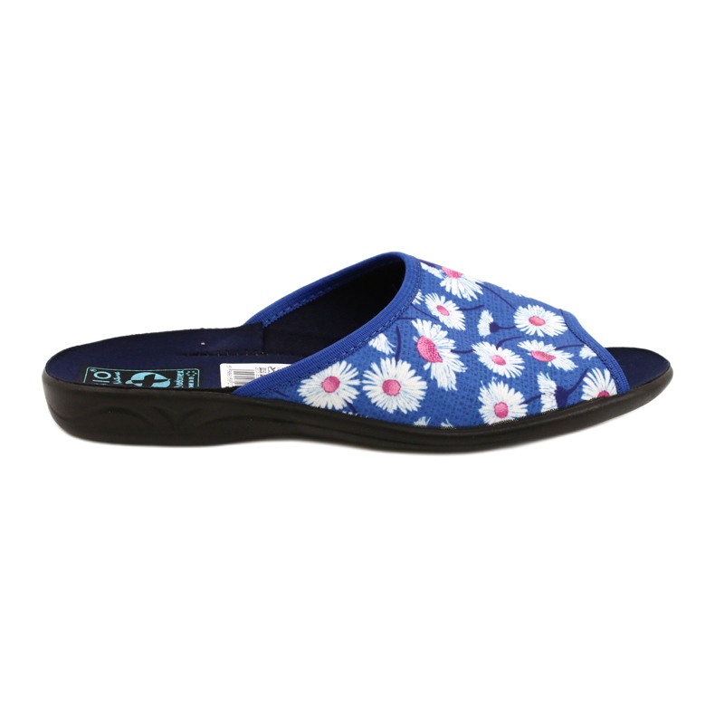 Adanex Women's Slippers With Flowers Gadane SAK1 27153 white blue pink Adanex Women's Slippers With Flowers Gadane SAK1 27153 white blue pink