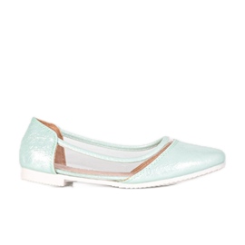 BM Mint lacquered Liisi children's ballerinas green