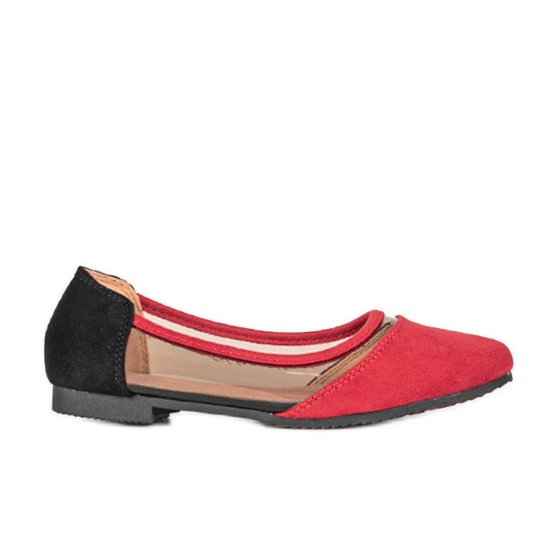 Kortes red suede ballerinas for children