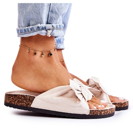 PS1 Wendy Light Beige Cork Sole Slippers